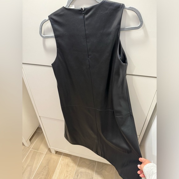 Calvin Klein faux leather A-line dress - Picture 6 of 7